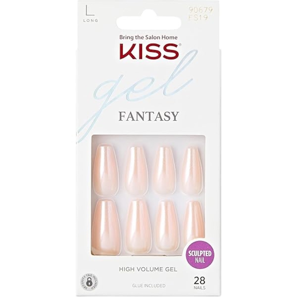 KISS Gel Fantasy Sculpted Nail Set - Cream